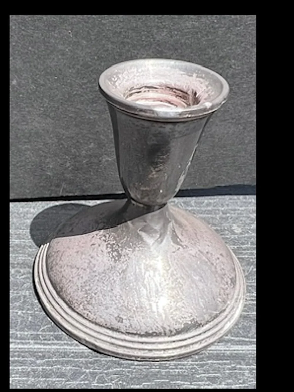 Vintage EMPIRE STERLING Weighted Candle Holder 3 1/2